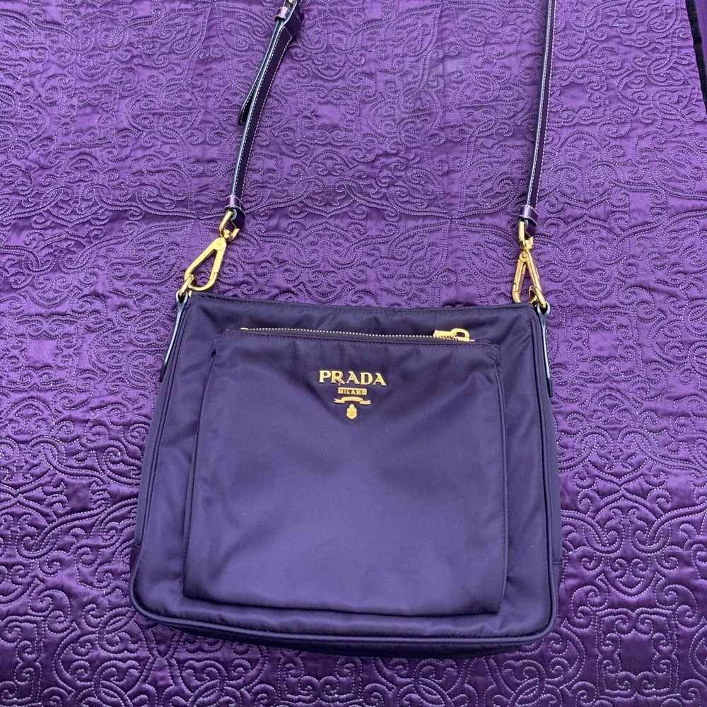 Authentic Prada Purple Crossbody Bag